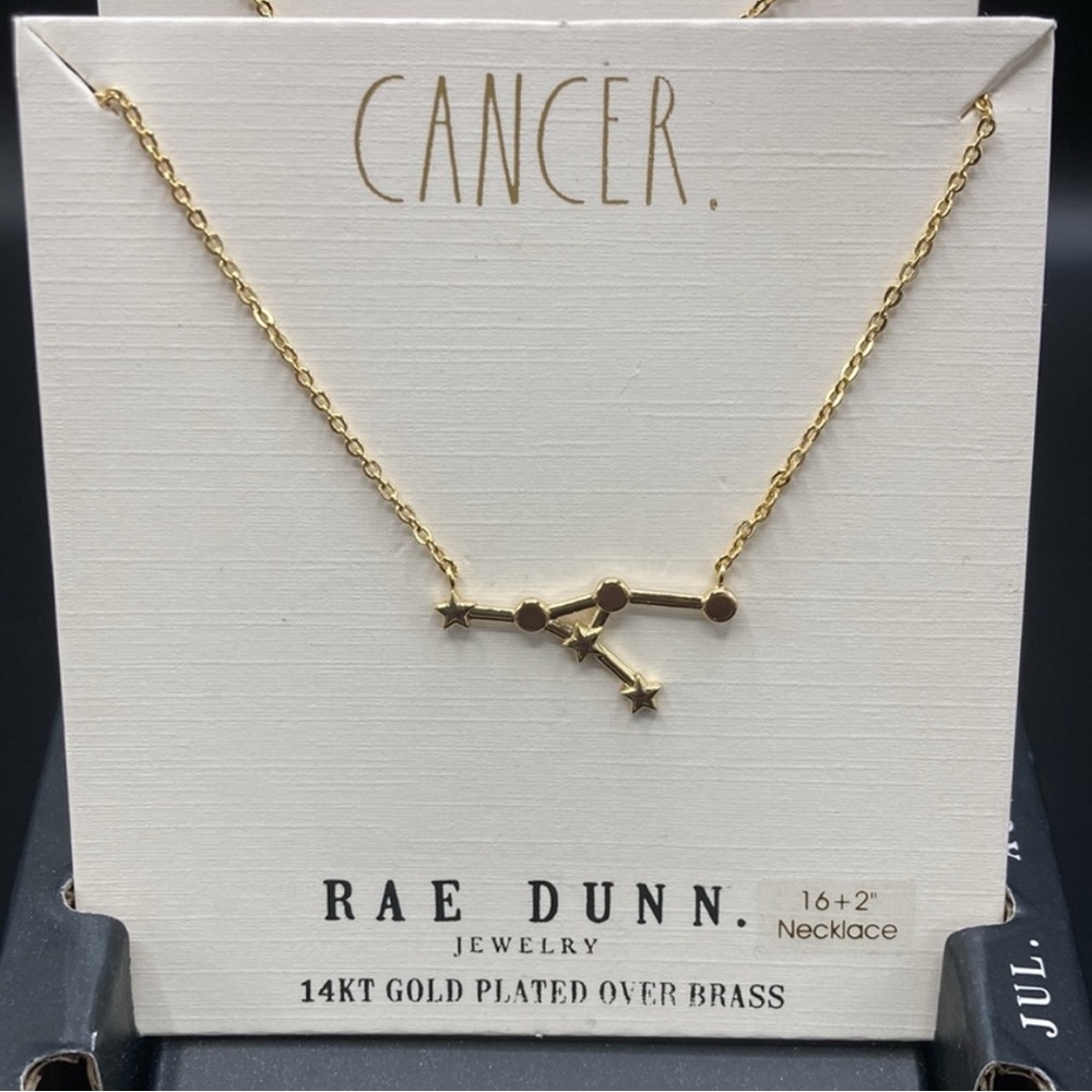 Rae Dunn Cancer Zodiac necklace